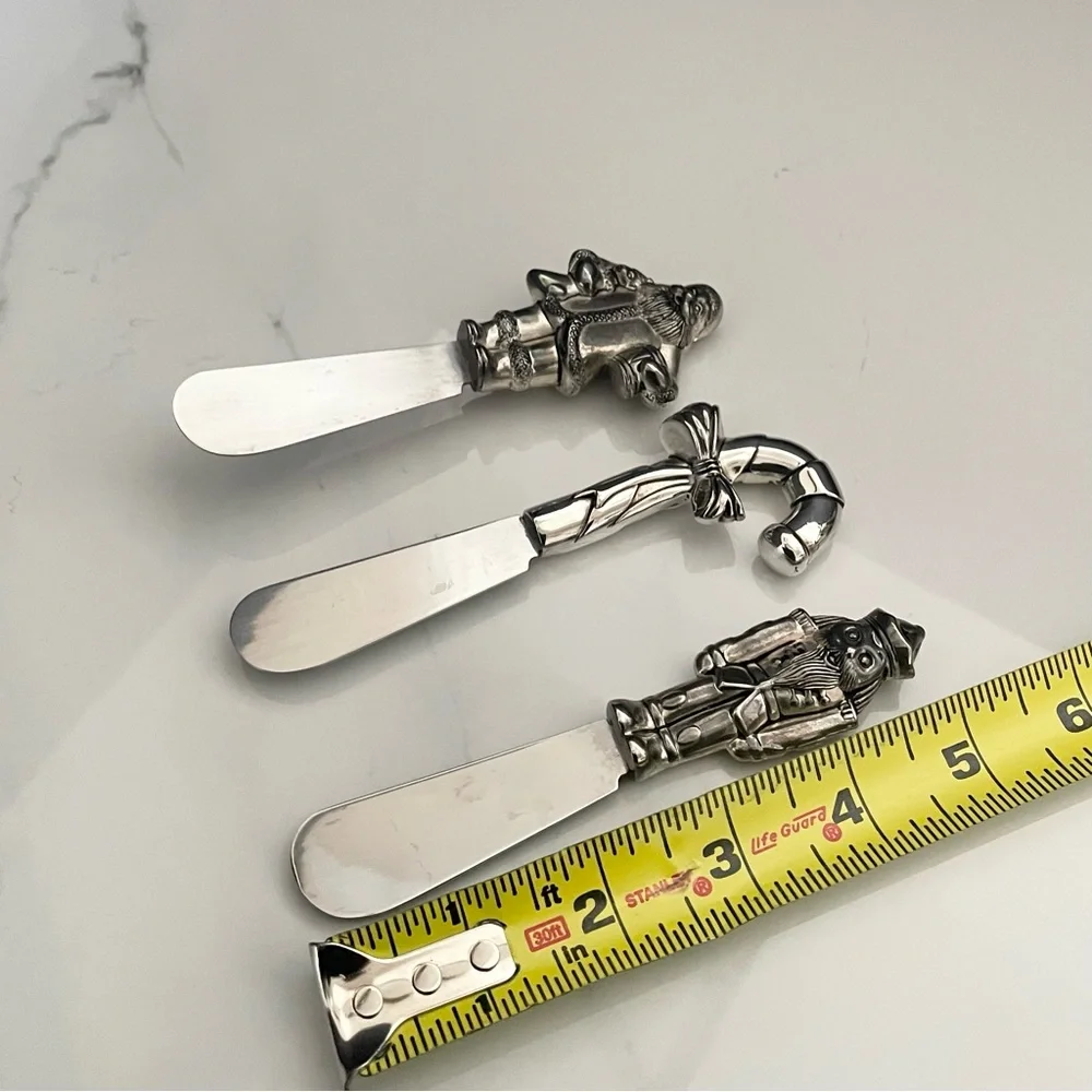 SET of 3 Holiday Spreaders by Wallace Silversmiths